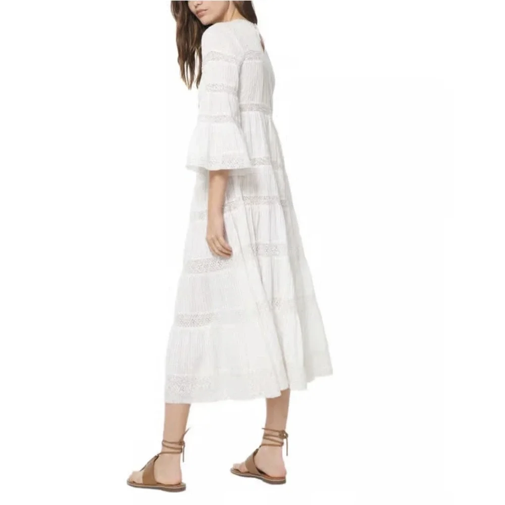 MICHAEL Michael Kors White‎ Dress Size XS Prairie Victorian Fairy Core Lace